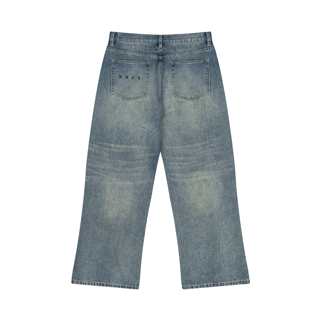 Krey Vintage Wash Wide Leg Jeans