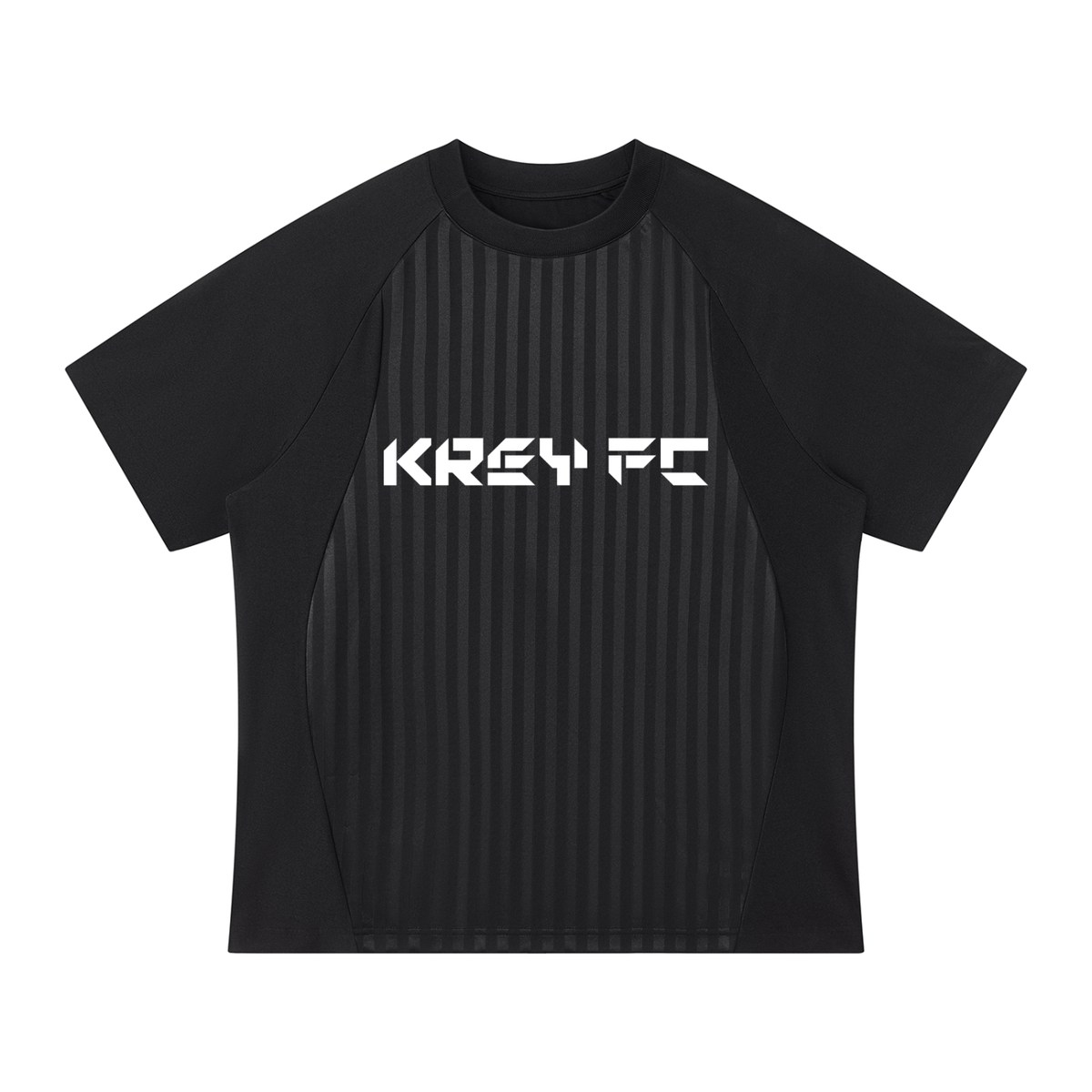 Exclusive Krey FC Striped Soccer Jersey — Black
