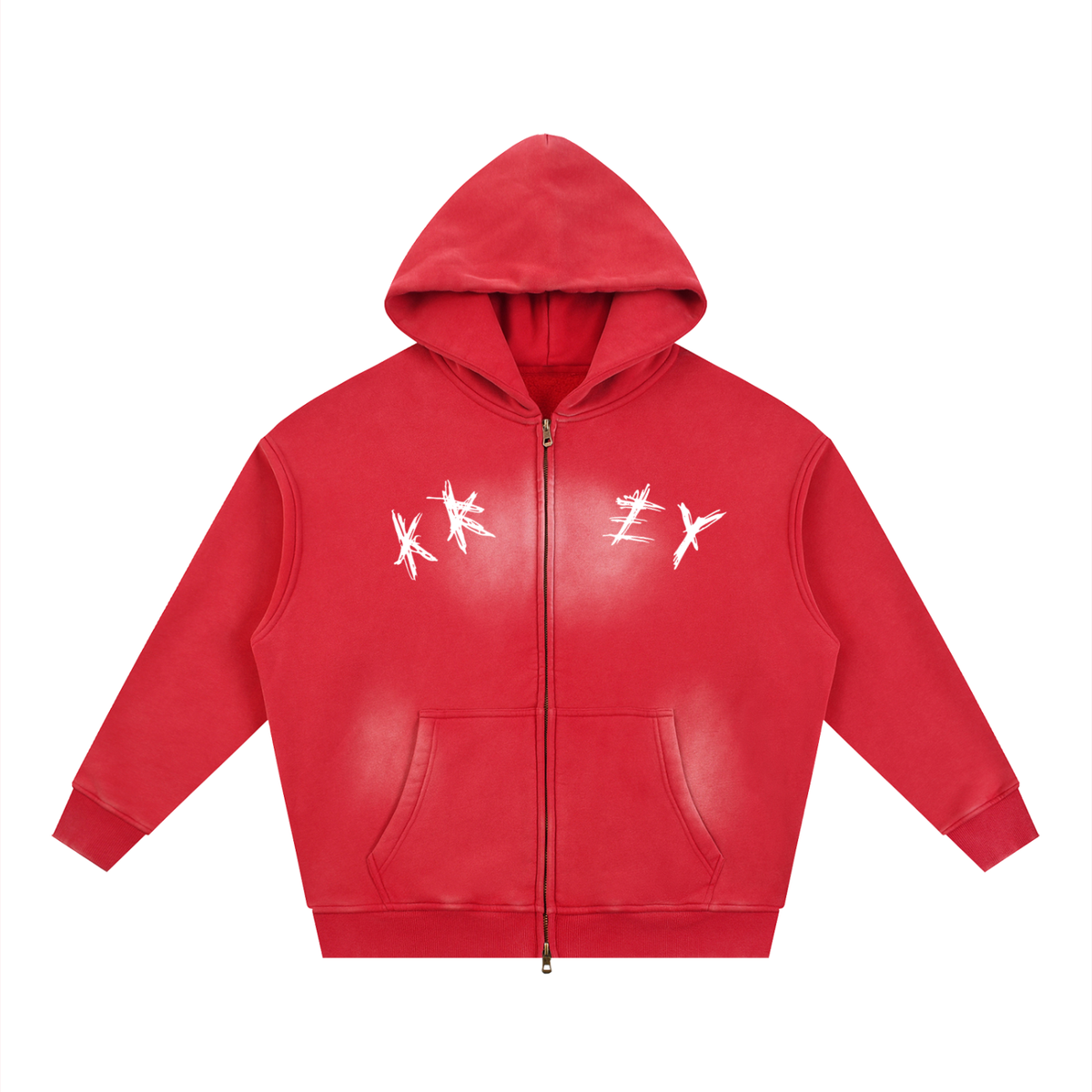 Krey Two-way Zipper Boxy Fleece Hoodie