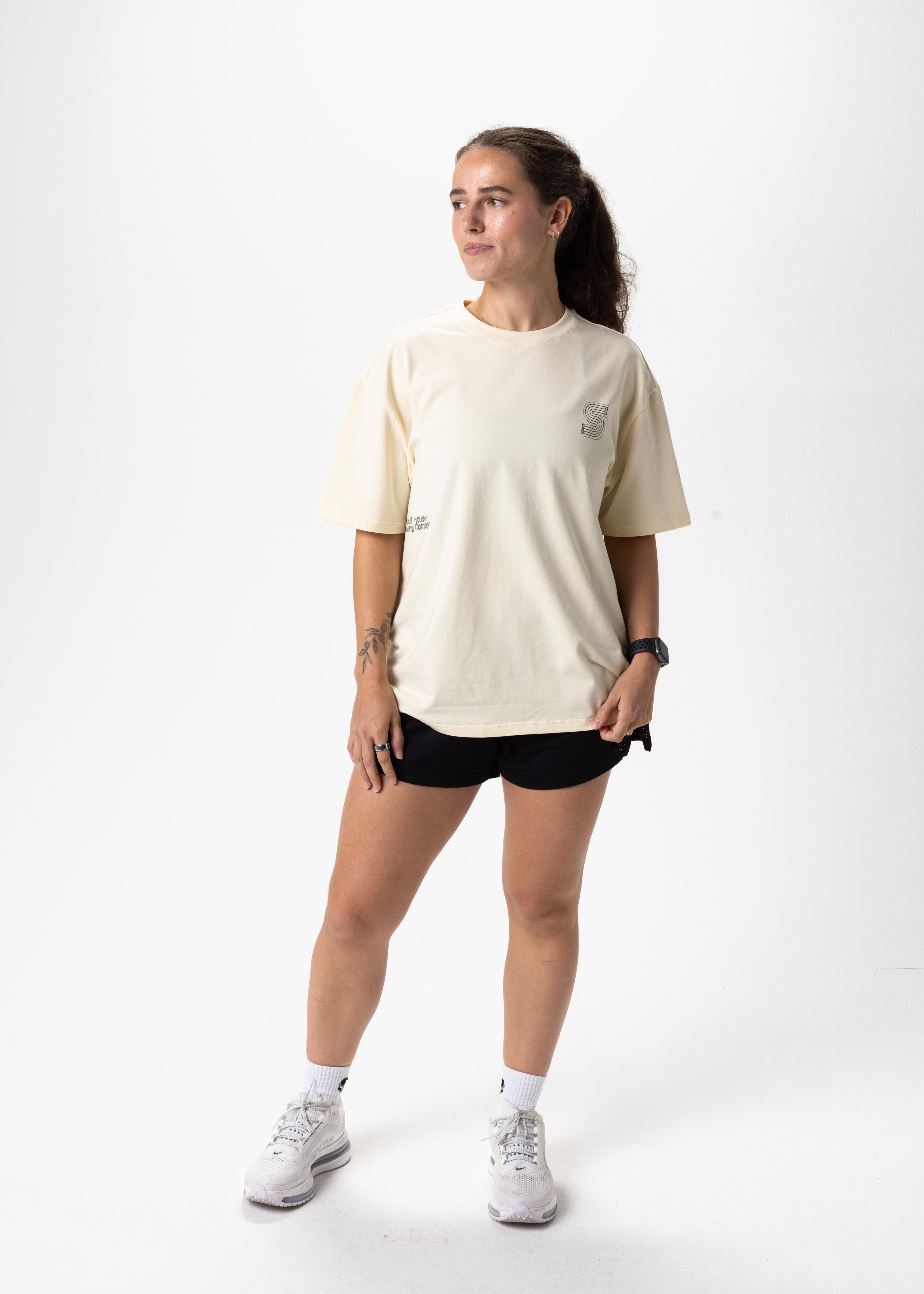 DIMENSIONS OVERSIZED TEE, UNISEX - BUTTER