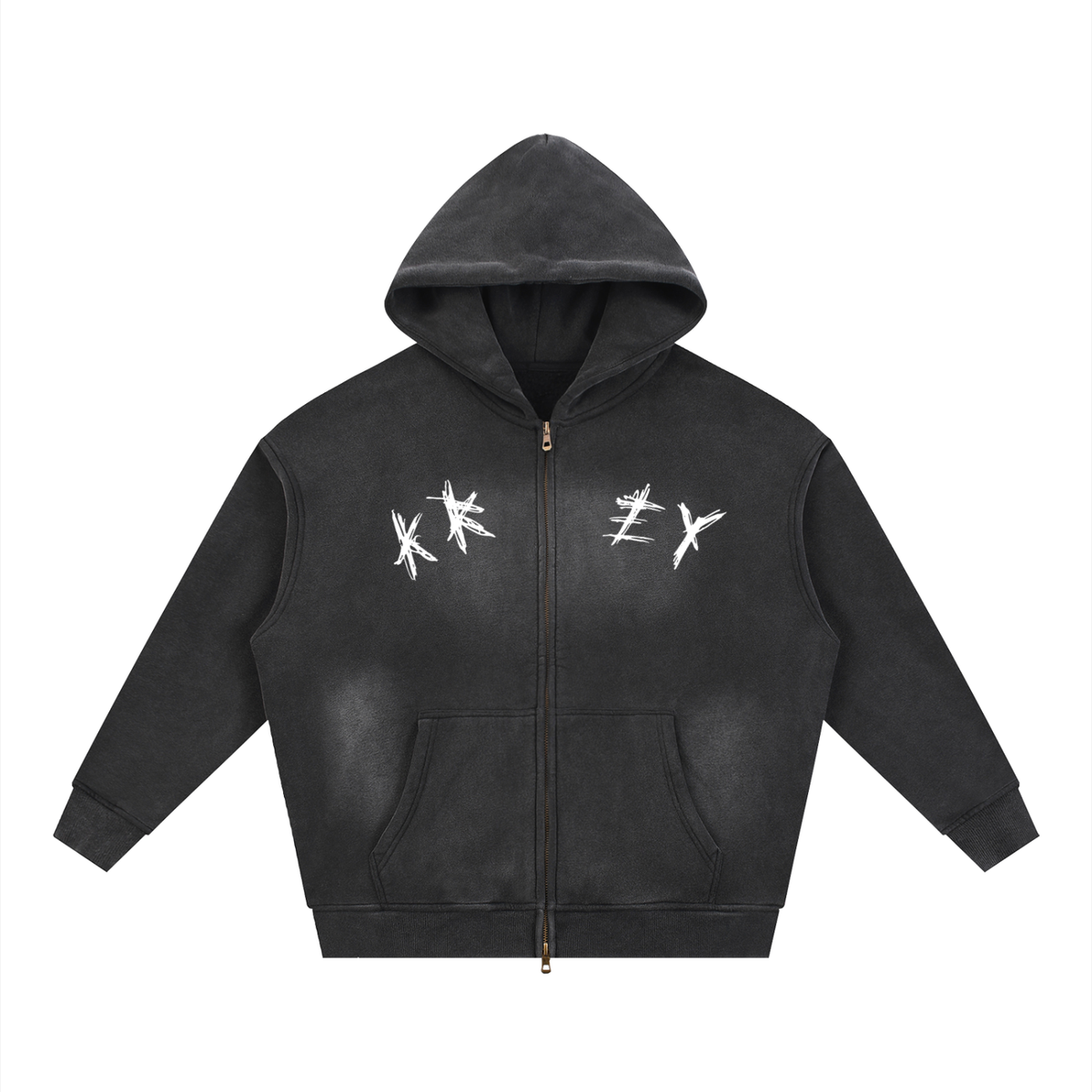 Krey Two-way Zipper Boxy Fleece Hoodie