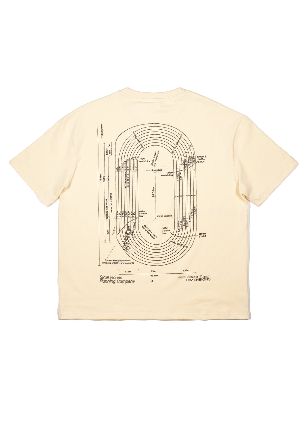 DIMENSIONS OVERSIZED TEE, UNISEX - BUTTER
